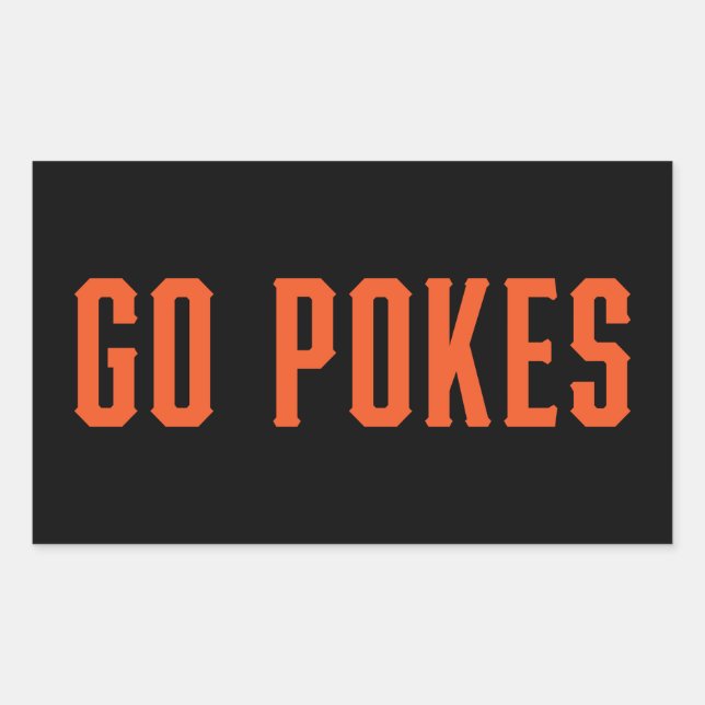 Oklahoma State University | Go Pokes Rectangular Sticker (Front)