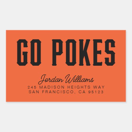 Oklahoma State University  Go Pokes Rectangular Sticker