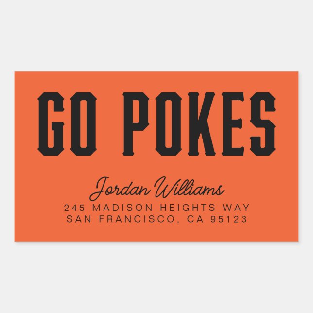 Oklahoma State University | Go Pokes Rectangular Sticker (Front)