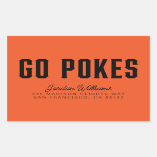 Oklahoma State University Go Pokes Rectangular Sticker