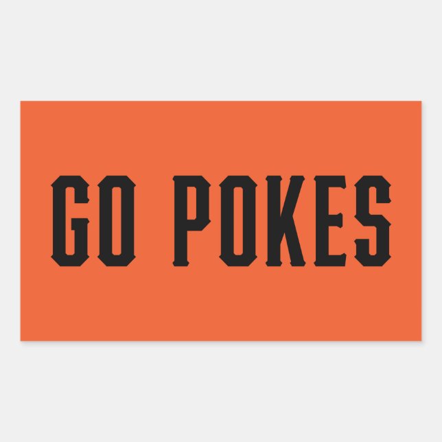 Oklahoma State University | Go Pokes Rectangular Sticker (Front)