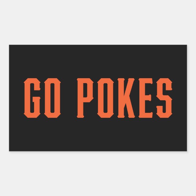 Oklahoma State University | Go Pokes Rectangular Sticker (Front)