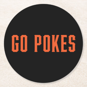 Oklahoma State University Go Pokes Round Paper Coaster