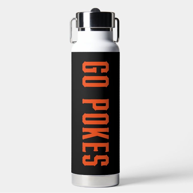Oklahoma State University | Go Pokes Water Bottle (Front)