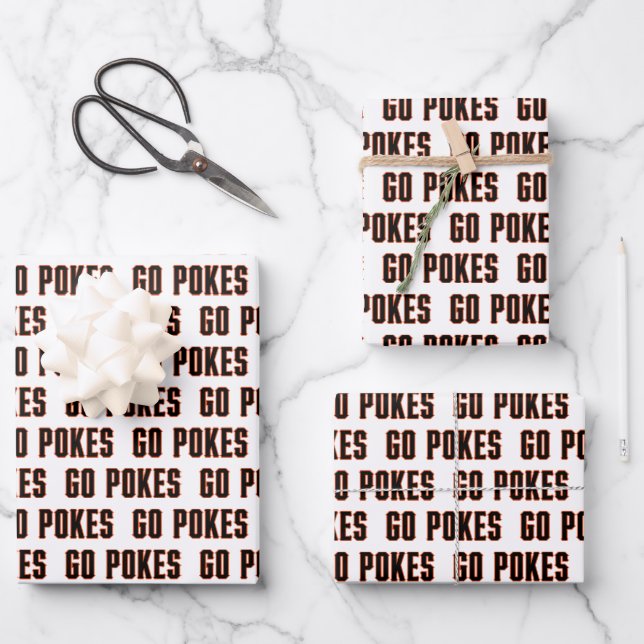 Oklahoma State University | Go Pokes Wrapping Paper Sheets (Front)