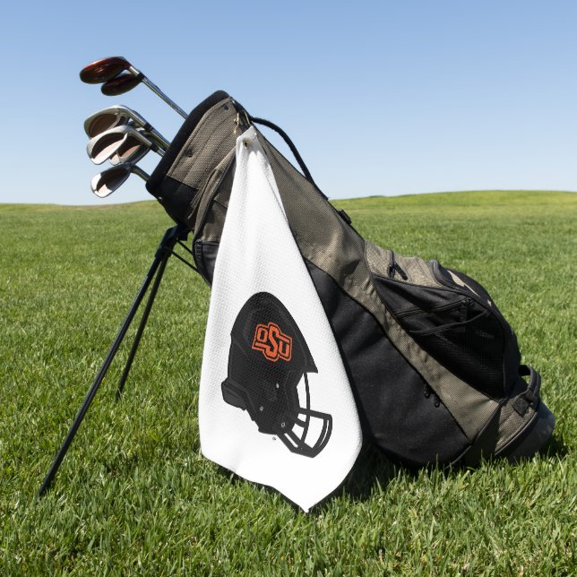 Oklahoma State University | OSU Football Helmet 2 Golf Towel (Green)