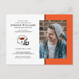 Oklahoma State University   OSU Football Helmet Announcement Postcard