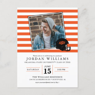 Oklahoma State University   OSU Football Helmet Announcement Postcard