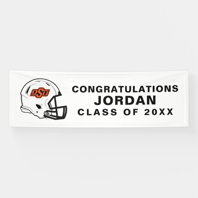 Oklahoma State University | OSU Football Helmet Banner (Horizontal)