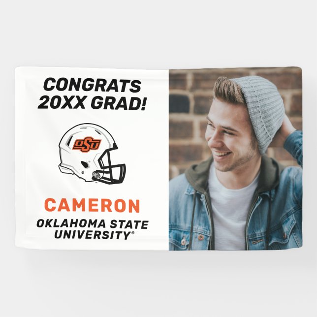 Oklahoma State University | OSU Football Helmet Banner (Horizontal)