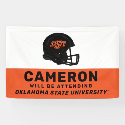 Oklahoma State University  OSU Football Helmet Banner