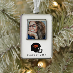 Oklahoma State University OSU Football Helmet Christmas Ornament