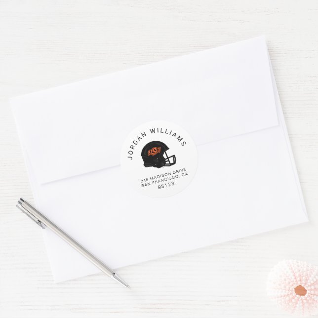 Oklahoma State University | OSU Football Helmet Classic Round Sticker (Envelope)