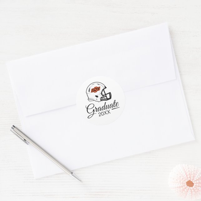 Oklahoma State University | OSU Football Helmet Classic Round Sticker (Envelope)