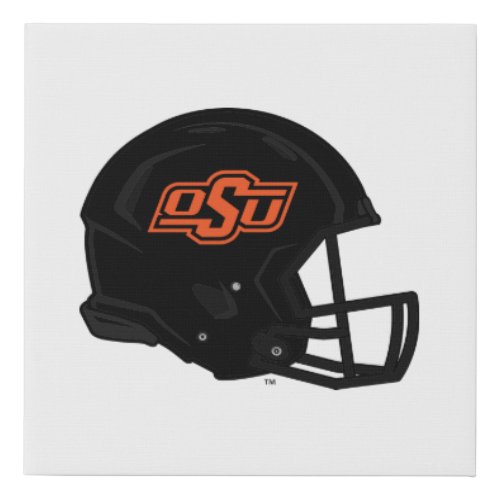 Oklahoma State University  OSU Football Helmet Faux Canvas Print