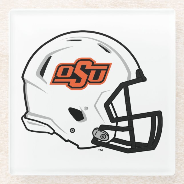 Oklahoma State University | OSU Football Helmet Glass Coaster (Front)
