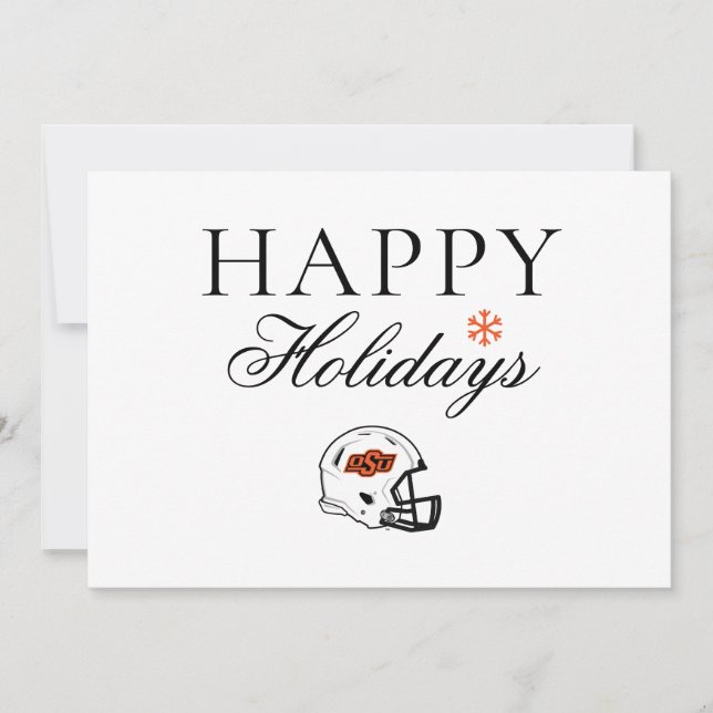 Oklahoma State University | OSU Football Helmet Holiday Card (Front)