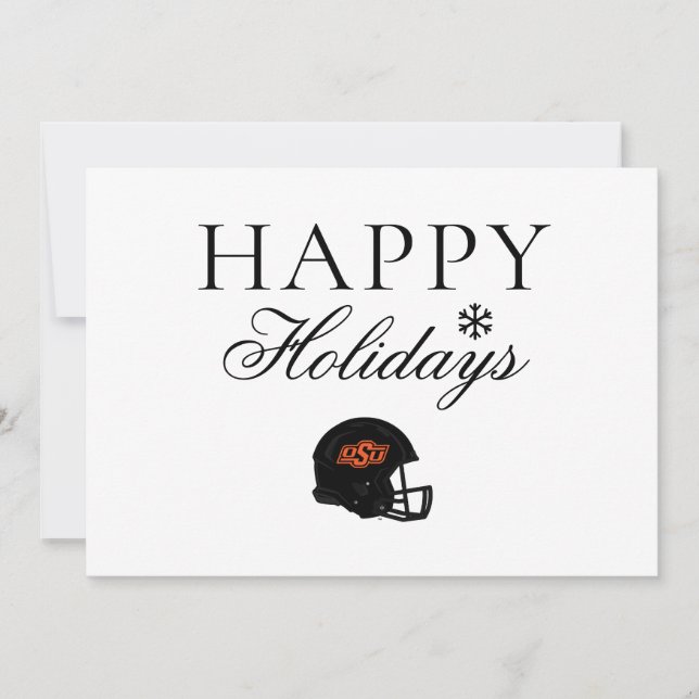Oklahoma State University | OSU Football Helmet Holiday Card (Front)