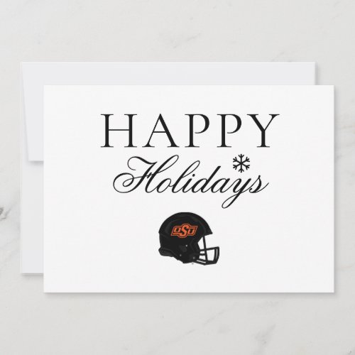 Oklahoma State University  OSU Football Helmet Holiday Card