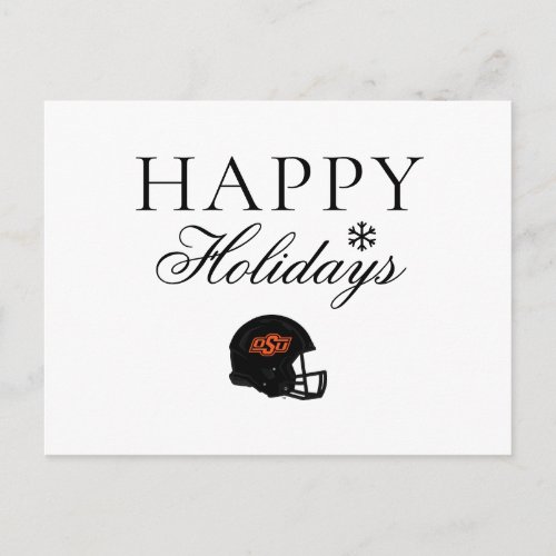 Oklahoma State University  OSU Football Helmet Holiday Postcard