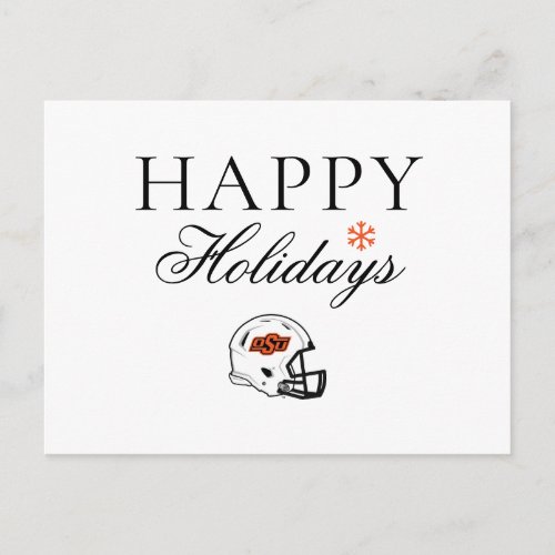 Oklahoma State University  OSU Football Helmet Holiday Postcard