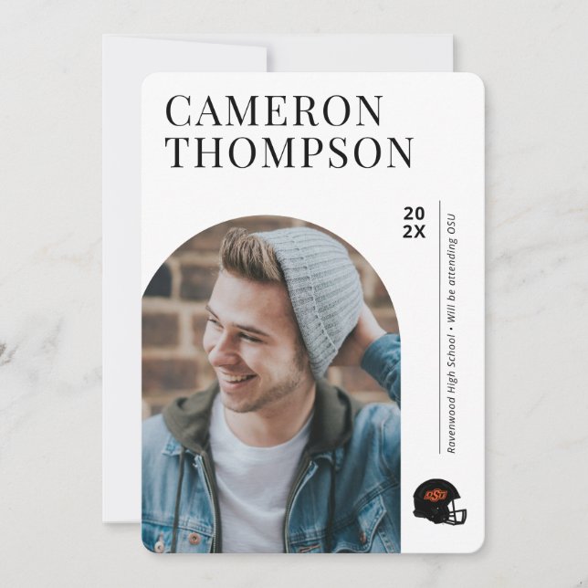 Oklahoma State University | OSU Football Helmet Invitation (Front)