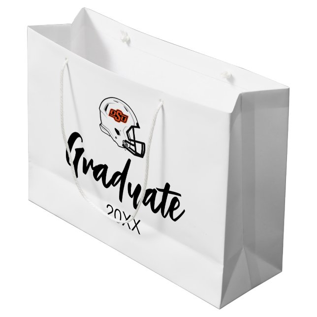 Oklahoma State University | OSU Football Helmet Large Gift Bag (Front Angled)