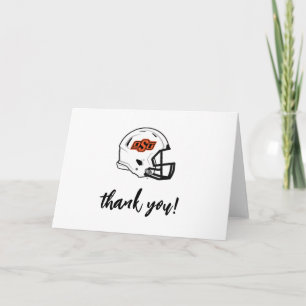 Oklahoma State University OSU Football Helmet Letterpress Thank You Card