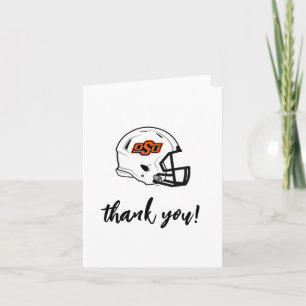 Oklahoma State University OSU Football Helmet Letterpress Thank You Card
