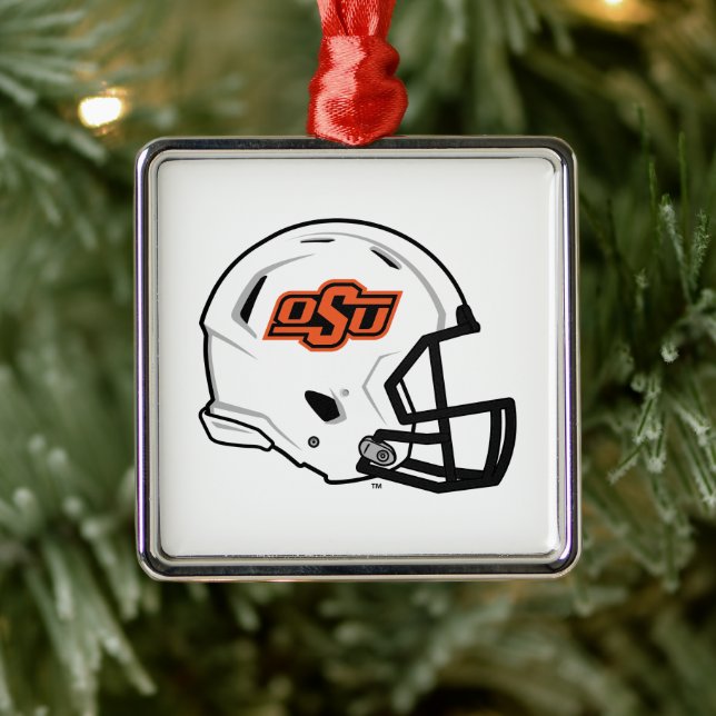 Oklahoma State University | OSU Football Helmet Metal Ornament (Tree)