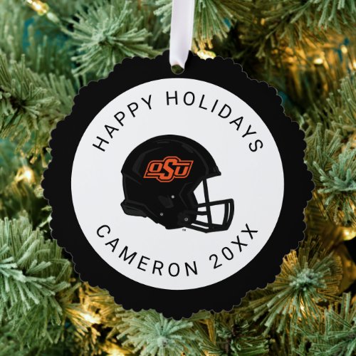 Oklahoma State University  OSU Football Helmet Ornament Card