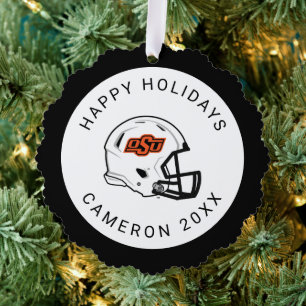 Oklahoma State University OSU Football Helmet Ornament Card