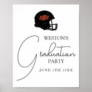 Oklahoma State University OSU Football Helmet Poster