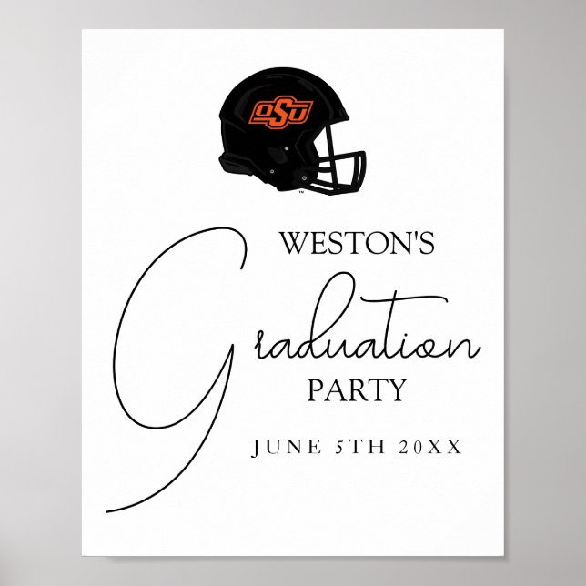 Oklahoma State University | OSU Football Helmet Poster (Front)