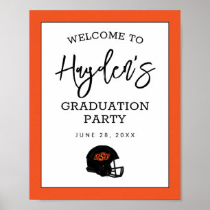 Oklahoma State University OSU Football Helmet Poster