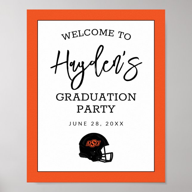 Oklahoma State University | OSU Football Helmet Poster (Front)