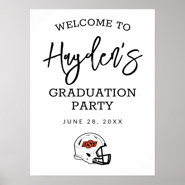 Oklahoma State University | OSU Football Helmet Poster (Front)