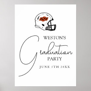 Oklahoma State University OSU Football Helmet Poster