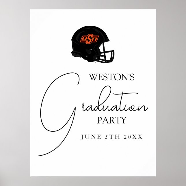 Oklahoma State University | OSU Football Helmet Poster (Front)