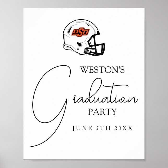 Oklahoma State University | OSU Football Helmet Poster (Front)