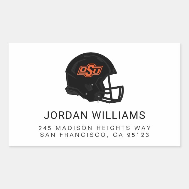 Oklahoma State University | OSU Football Helmet Rectangular Sticker (Front)