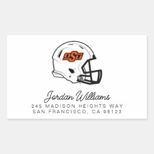 Oklahoma State University OSU Football Helmet Rectangular Sticker