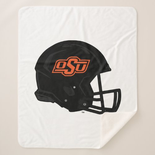 Oklahoma State University  OSU Football Helmet Sherpa Blanket