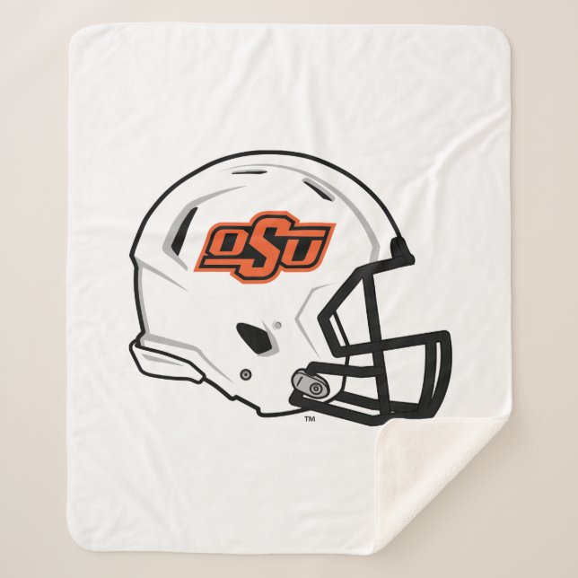 Oklahoma State University | OSU Football Helmet Sherpa Blanket (Front)