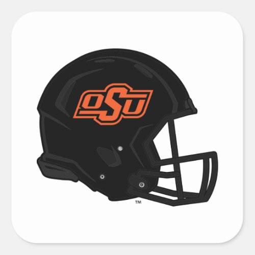 Oklahoma State University  OSU Football Helmet Square Sticker