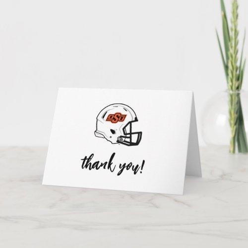 Oklahoma State University  OSU Football Helmet Thank You Card