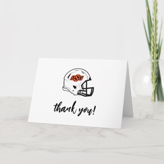 Oklahoma State University | OSU Football Helmet Thank You Card (Front)
