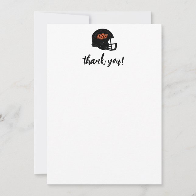 Oklahoma State University | OSU Football Helmet Thank You Card (Front)