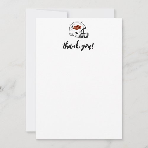 Oklahoma State University  OSU Football Helmet Thank You Card