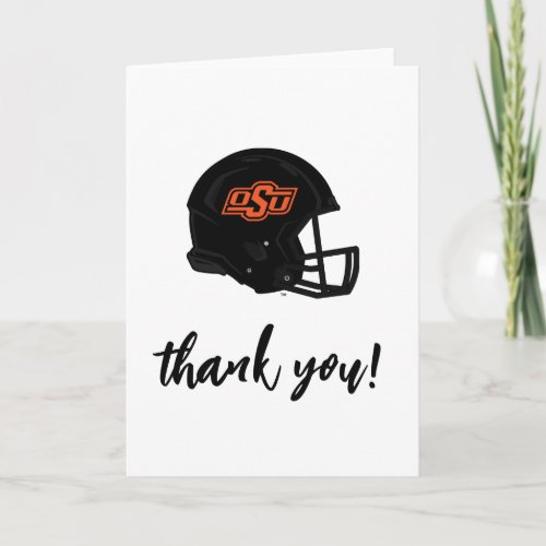 Oklahoma State University  OSU Football Helmet Thank You Card